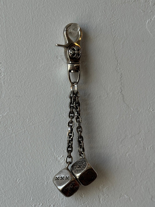 CHROME HEARTS DICE SILVER KEYCHAIN