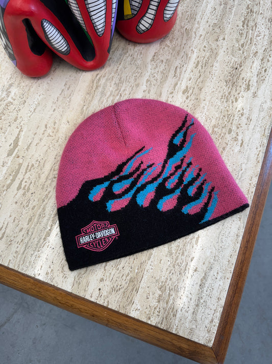 Y2K HARLEY-DAVIDSON TRIBAL FLAME BEANIE