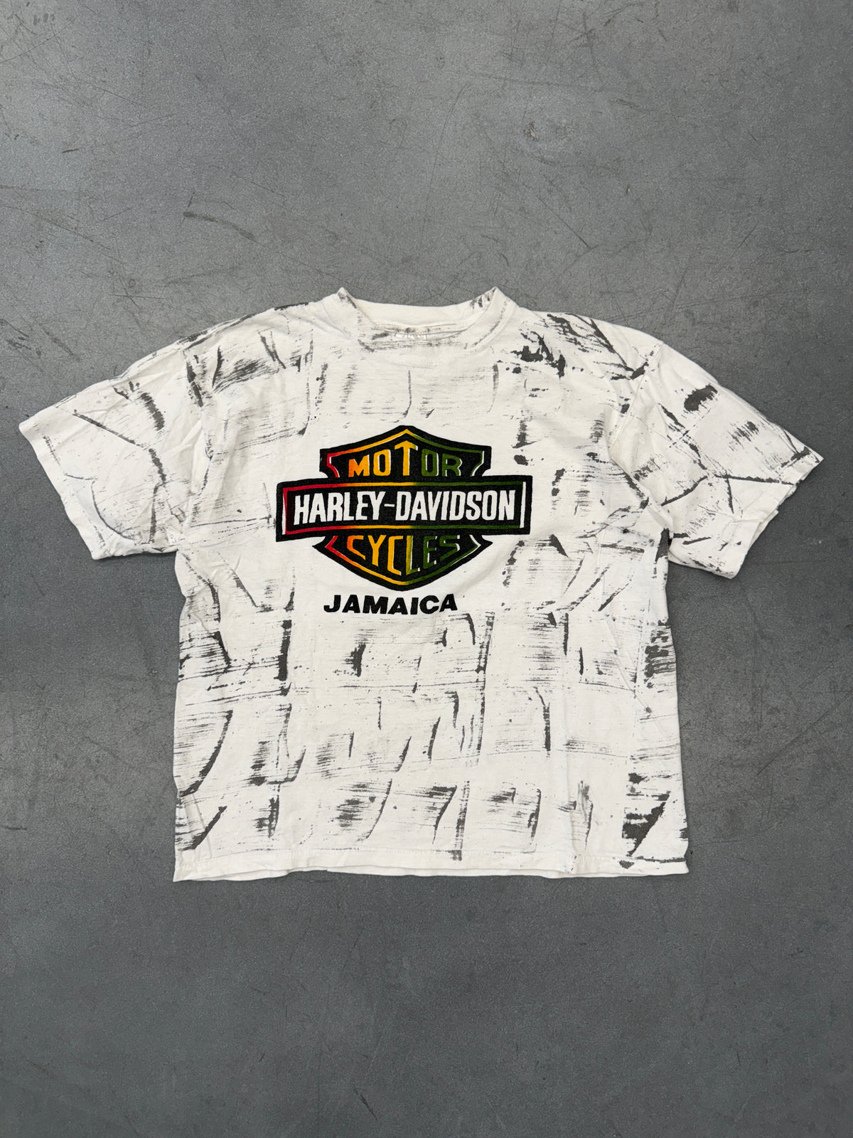 90'S HARLEY-DAVIDSON JAMAICA AOP TEE (MILANO STAR TAG)