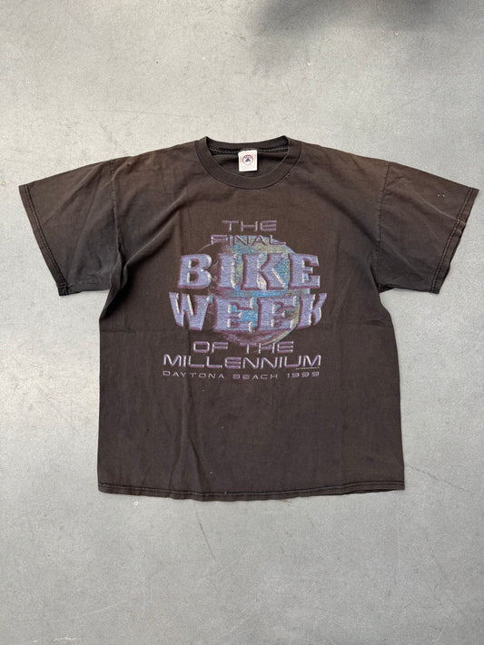 1999 "THE FINAL BIKE WEEK OF THE MILLENIUM" DAYTONA BEACH TEE (DELTA TAG)
