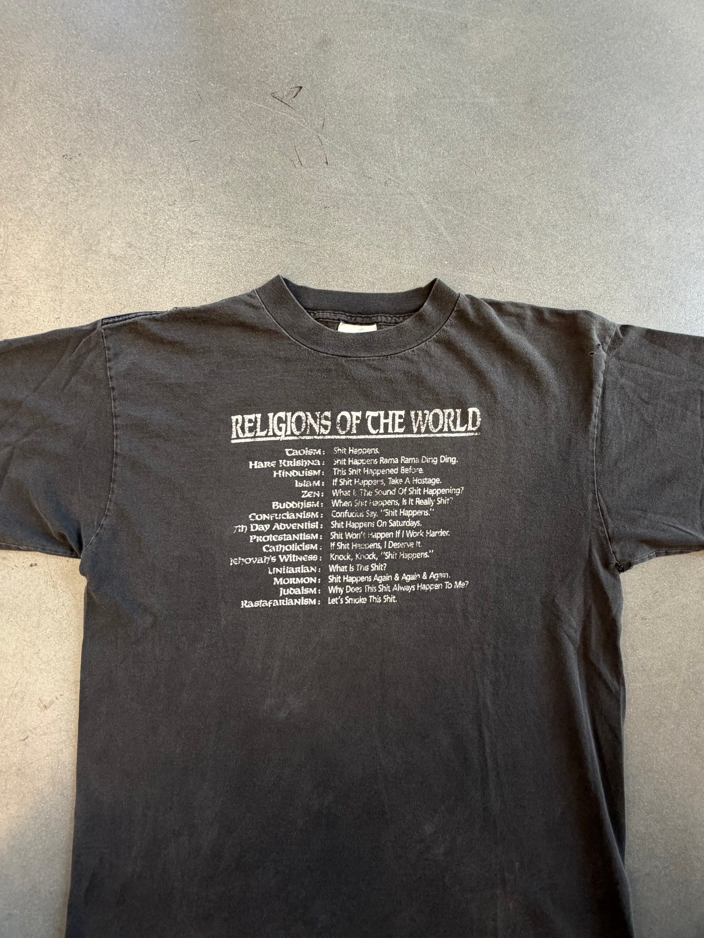90'S RELIGIONS OF THE WORLD TEE (TULTEX TAG)
