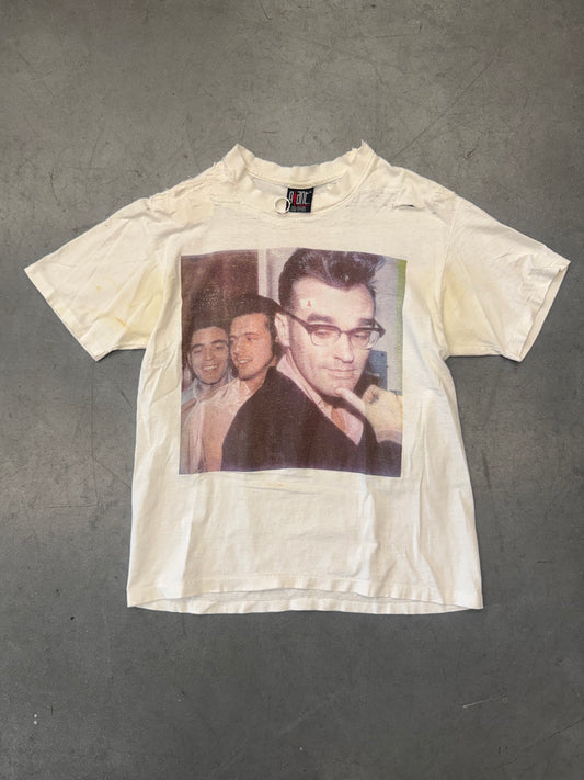 1992 MORRISSEY AMERICAN FLAG DISTRESSED & HAND STITCHED TEE (GIANT TAG)