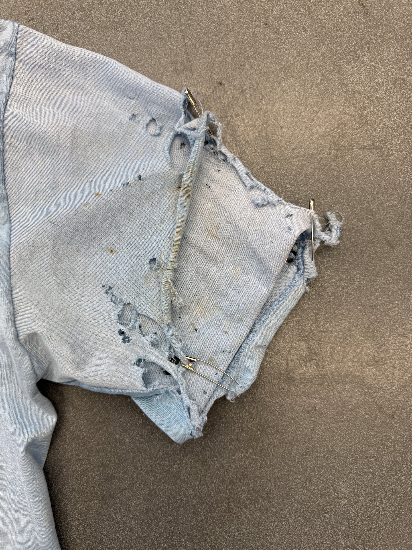 80S DISTRESSED BLANK POLO SHIRT (RENELLE TAG)