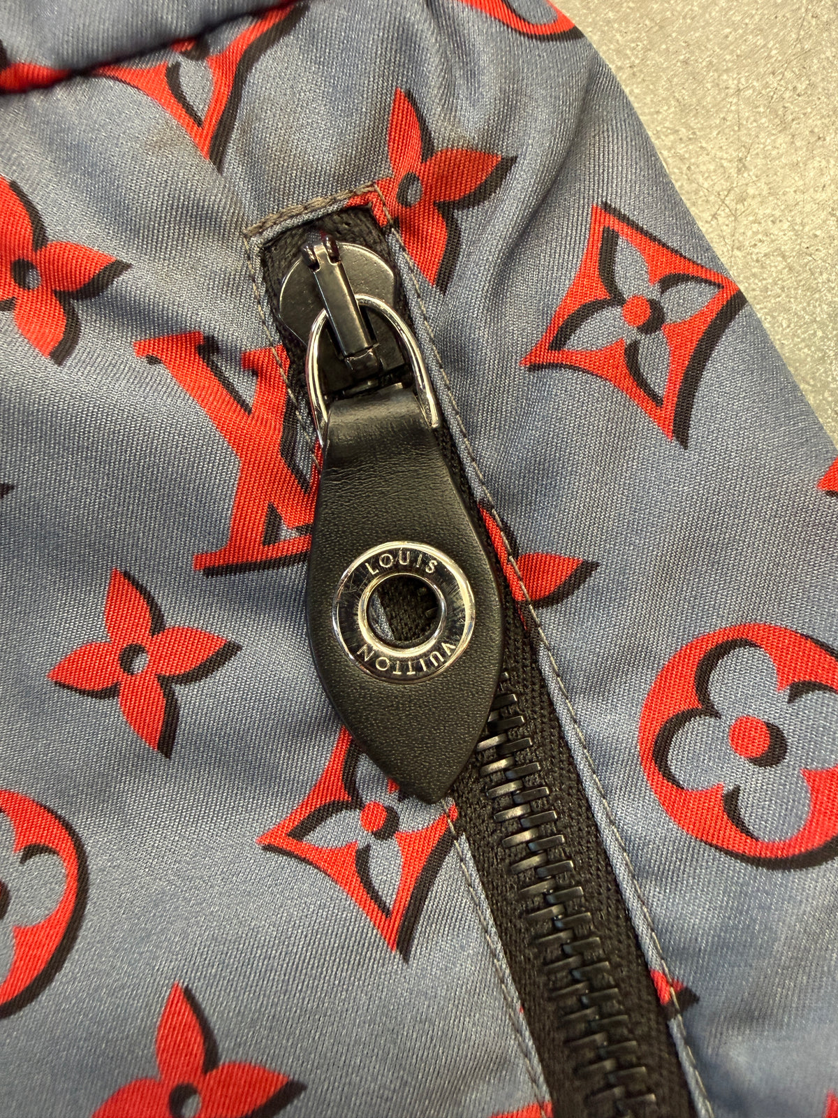 FW23 LOUIS VUITTON RED MONOGRAM TECHNICAL RUNNING SHORTS