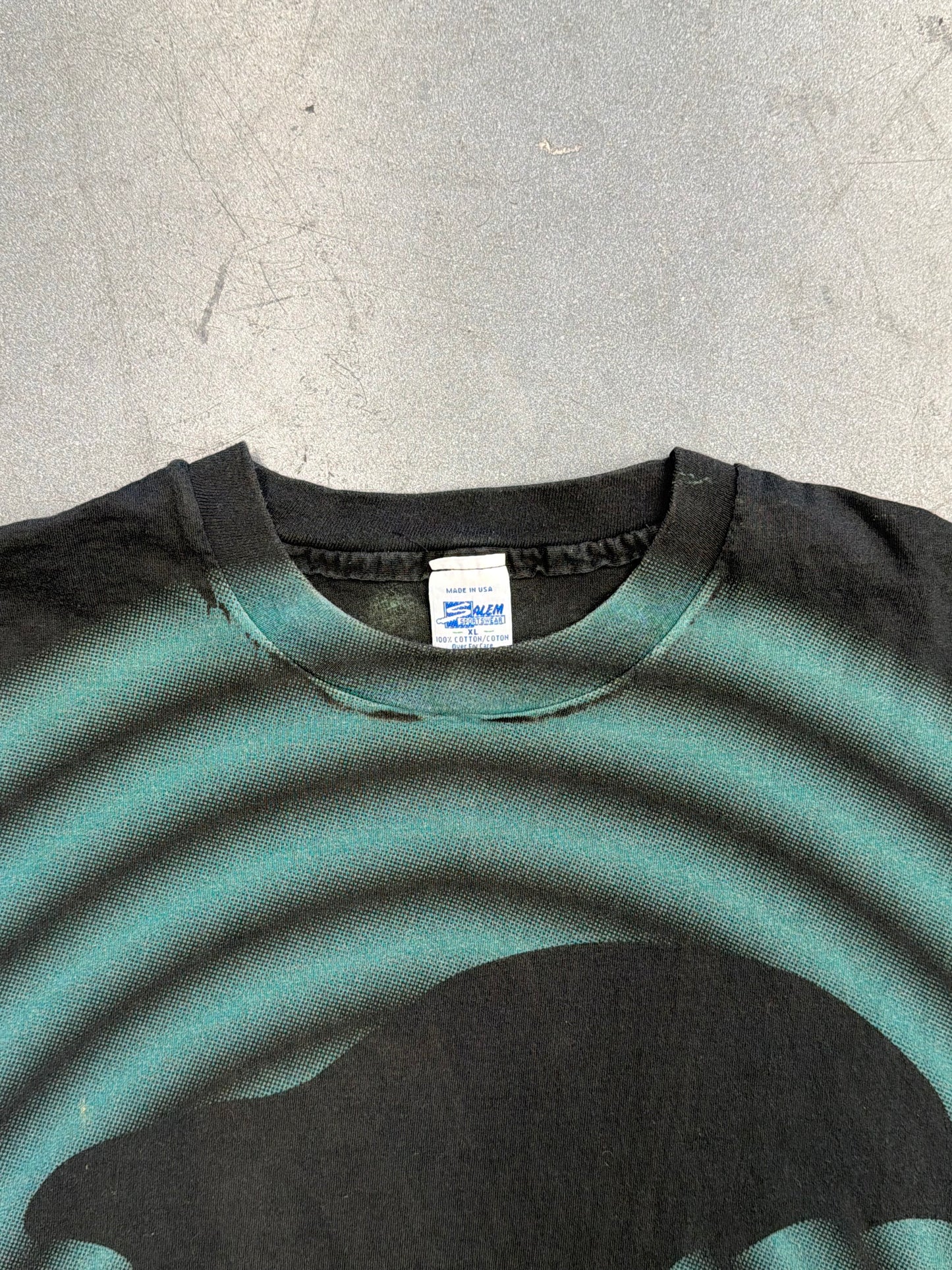 1993 MIAMI DOLPHINS SHADOW AOP TEE (SALEM SPORTSWEAR TAG)