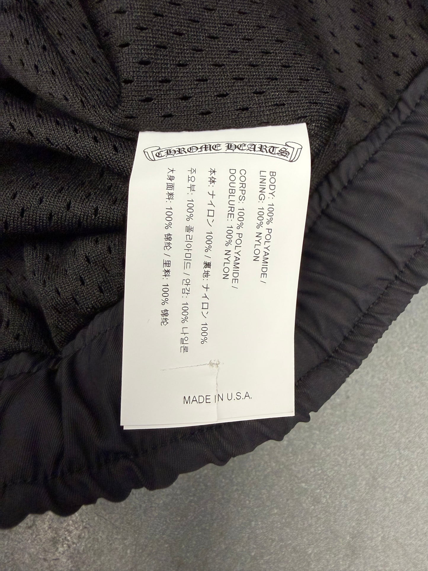 CHROME HEARTS TRASH PICKUP BIO NYLON PANTS - BLACK