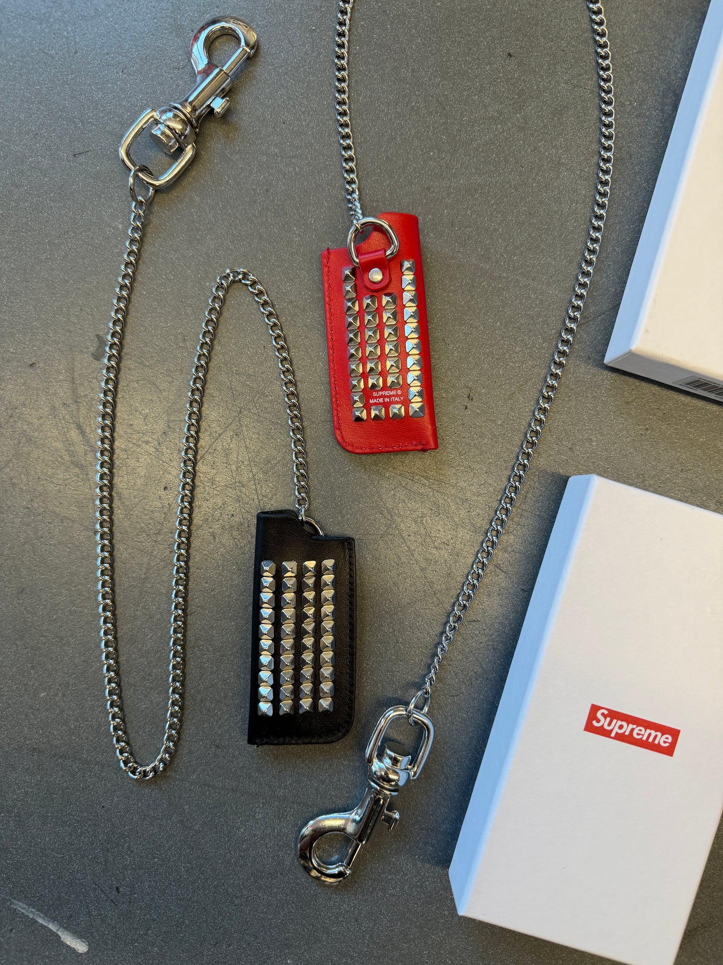 SS26 SUPREME STUDDED LEATHER LIGHTER HOLDER