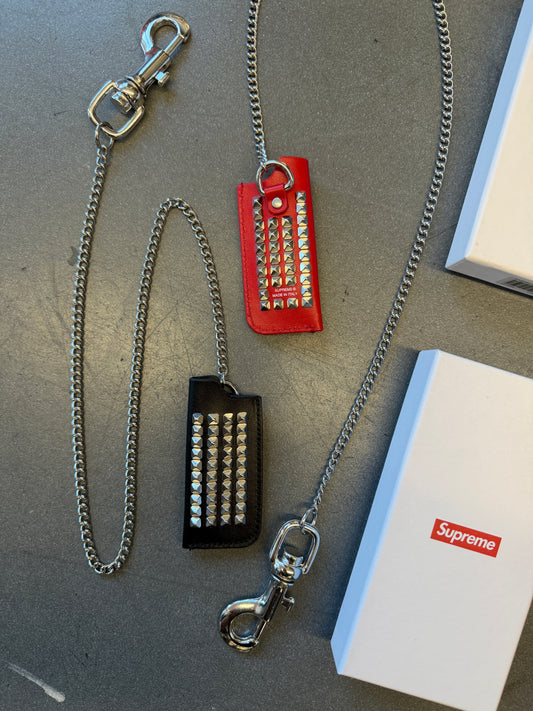 SS26 SUPREME STUDDED LEATHER LIGHTER HOLDER