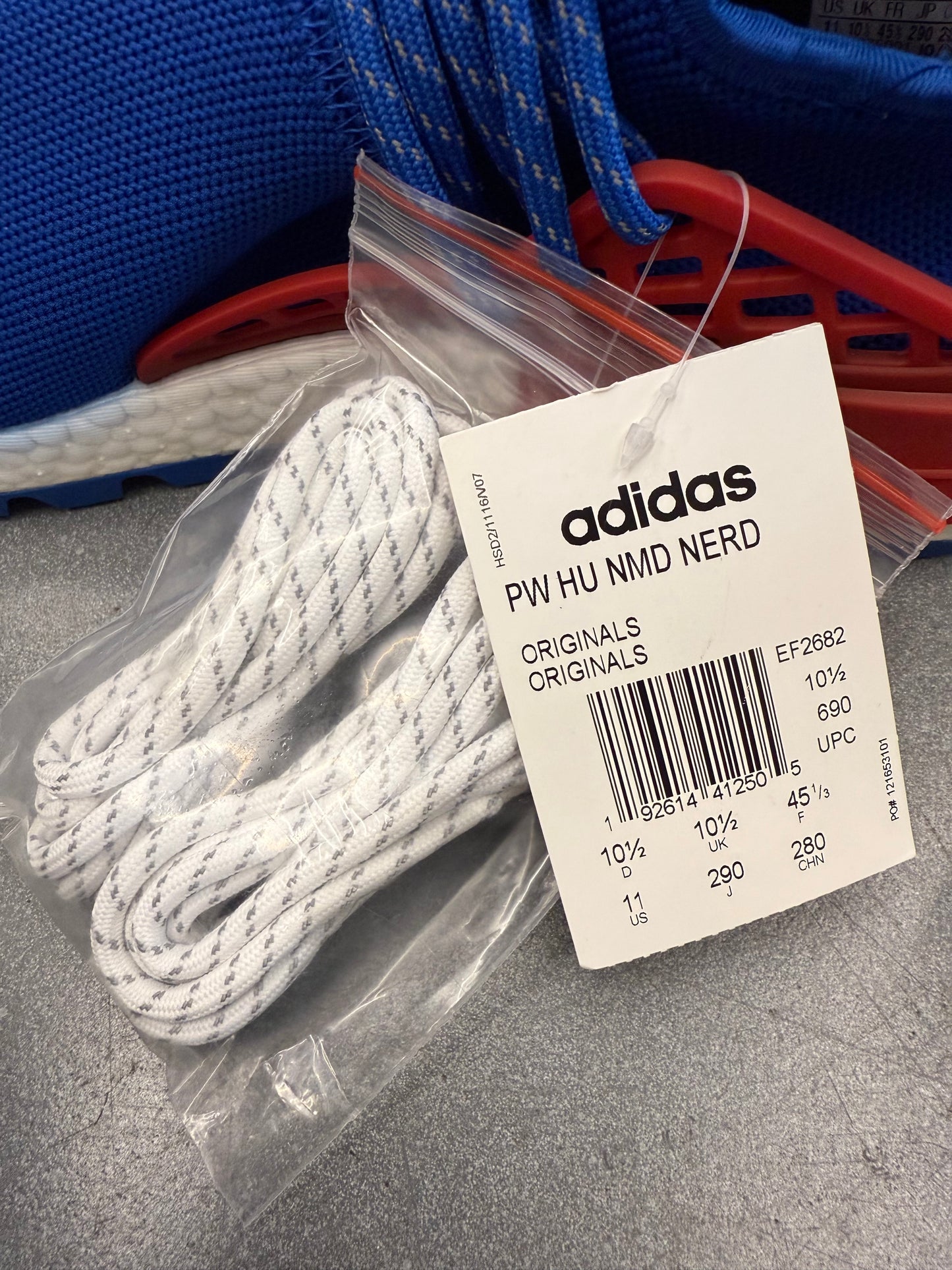 SIZE 11 ADIDAS NMD HU PHARRELL NERD BLUE  (BRAND NEW WITH BOX)