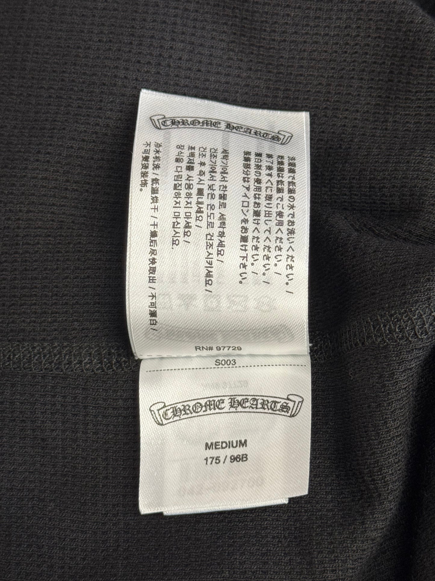 CHROME HEARTS FLORAL LS THERMAL  - BLACK/WHITE