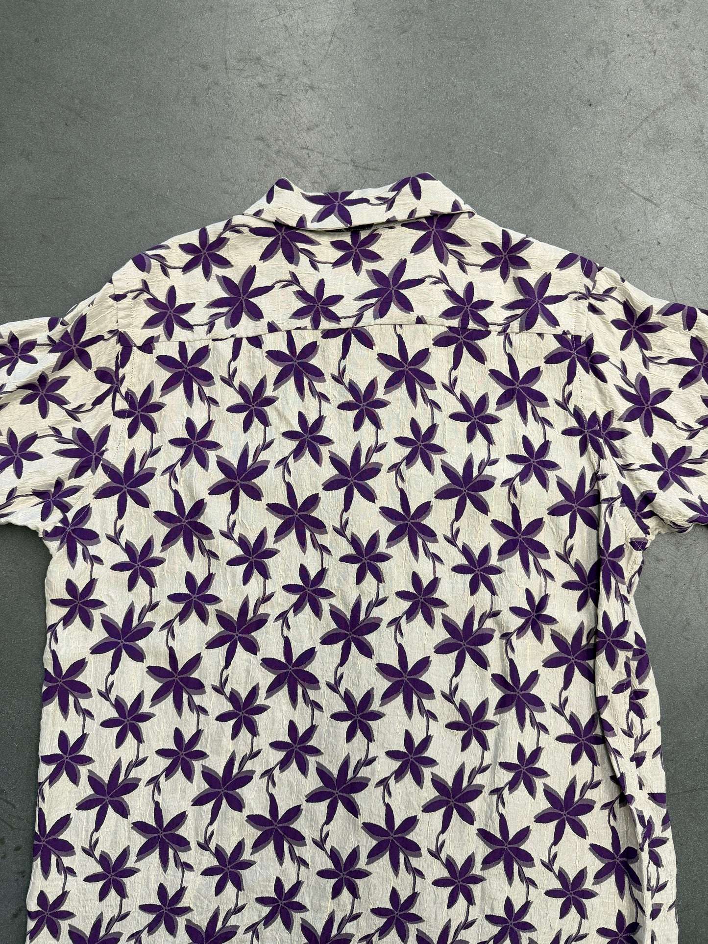 NEEDLES JACQUARD ONE UP VACATION SILK SHIRT