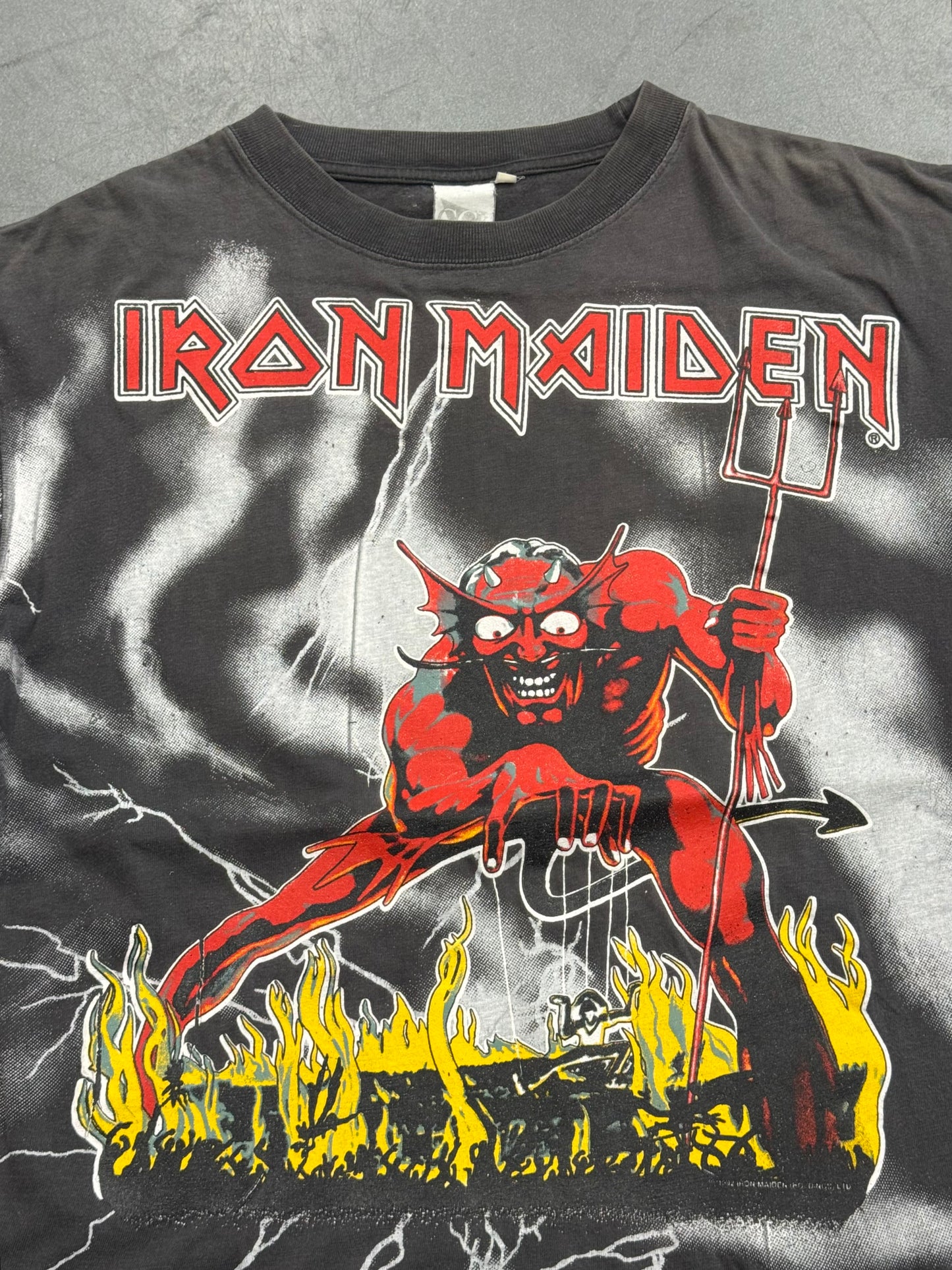 1992 IRON MAIDEN NUMBER OF THE BEAST EURO BOOTLEG AOP TEE (CCI TAG)