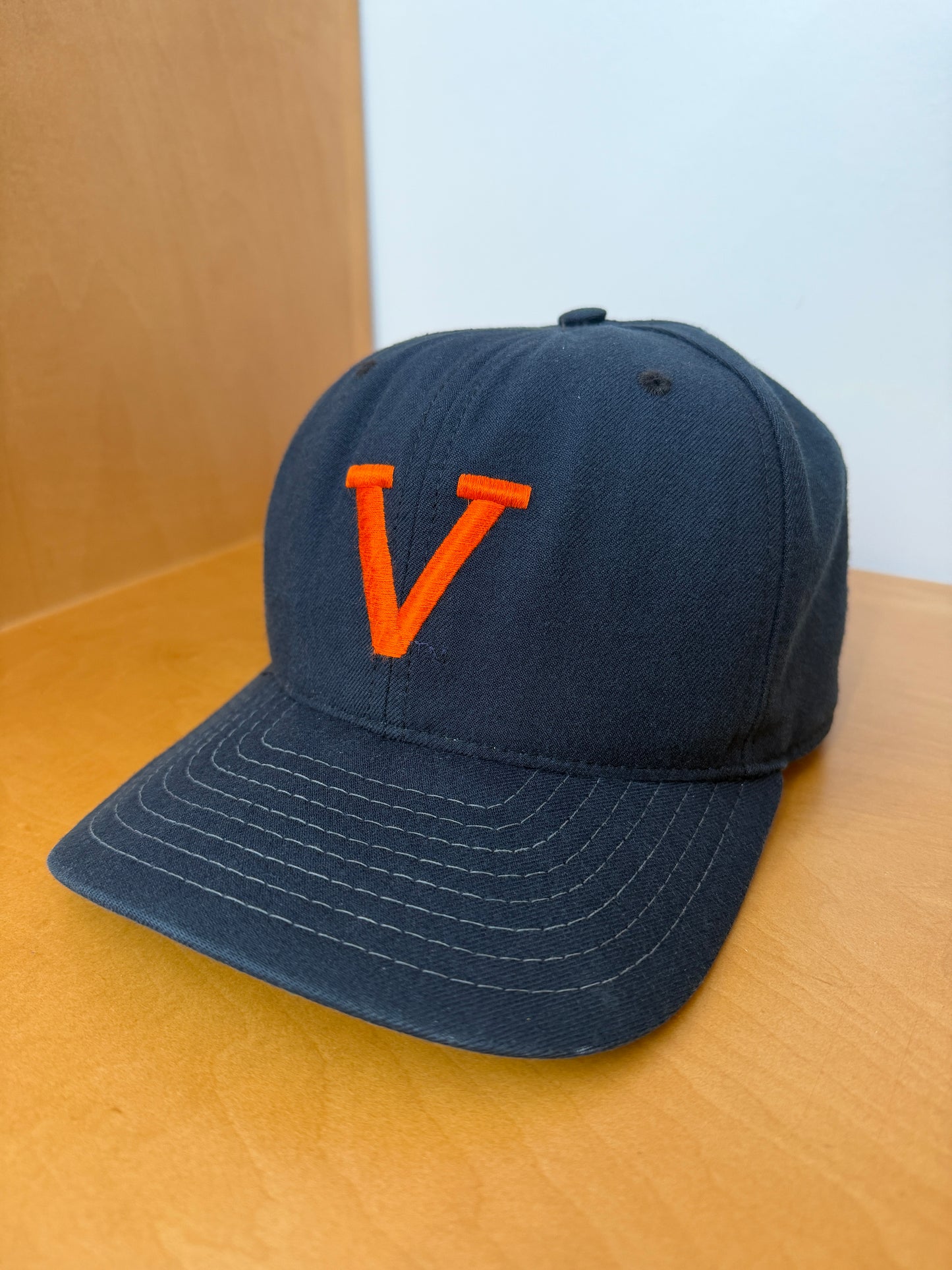 80'S VINTAGE UNIVERSITY OF VIRGINIA SNAPBACK HAT AS SEEN IN EDWARD SCISSORHANDS  (NEW ERA TAG)