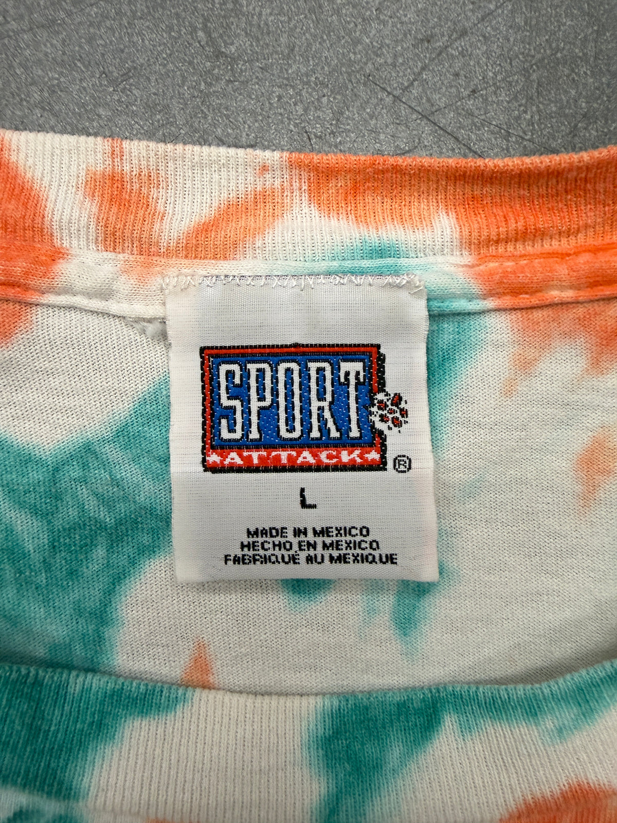 MIAMI DOLPHINS GO FINS JASON TAYLOR TIE-DYE TEE (SPORT ATTACK TAG)
