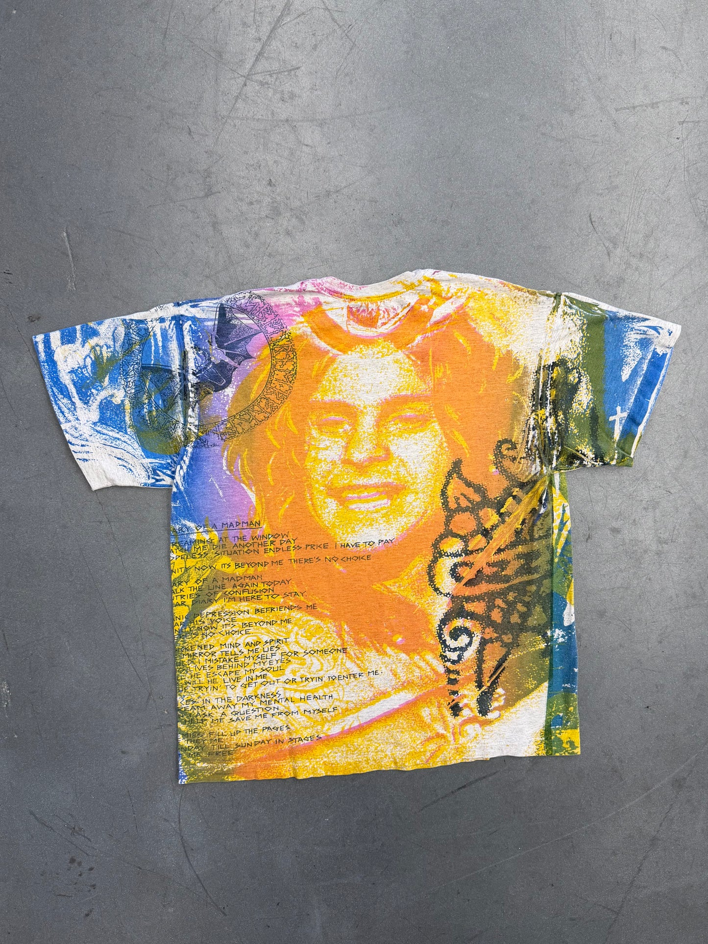 1991 OZZY OSBOURNE DIARY OF A MADMAN AOP TEE (HANES TAG)