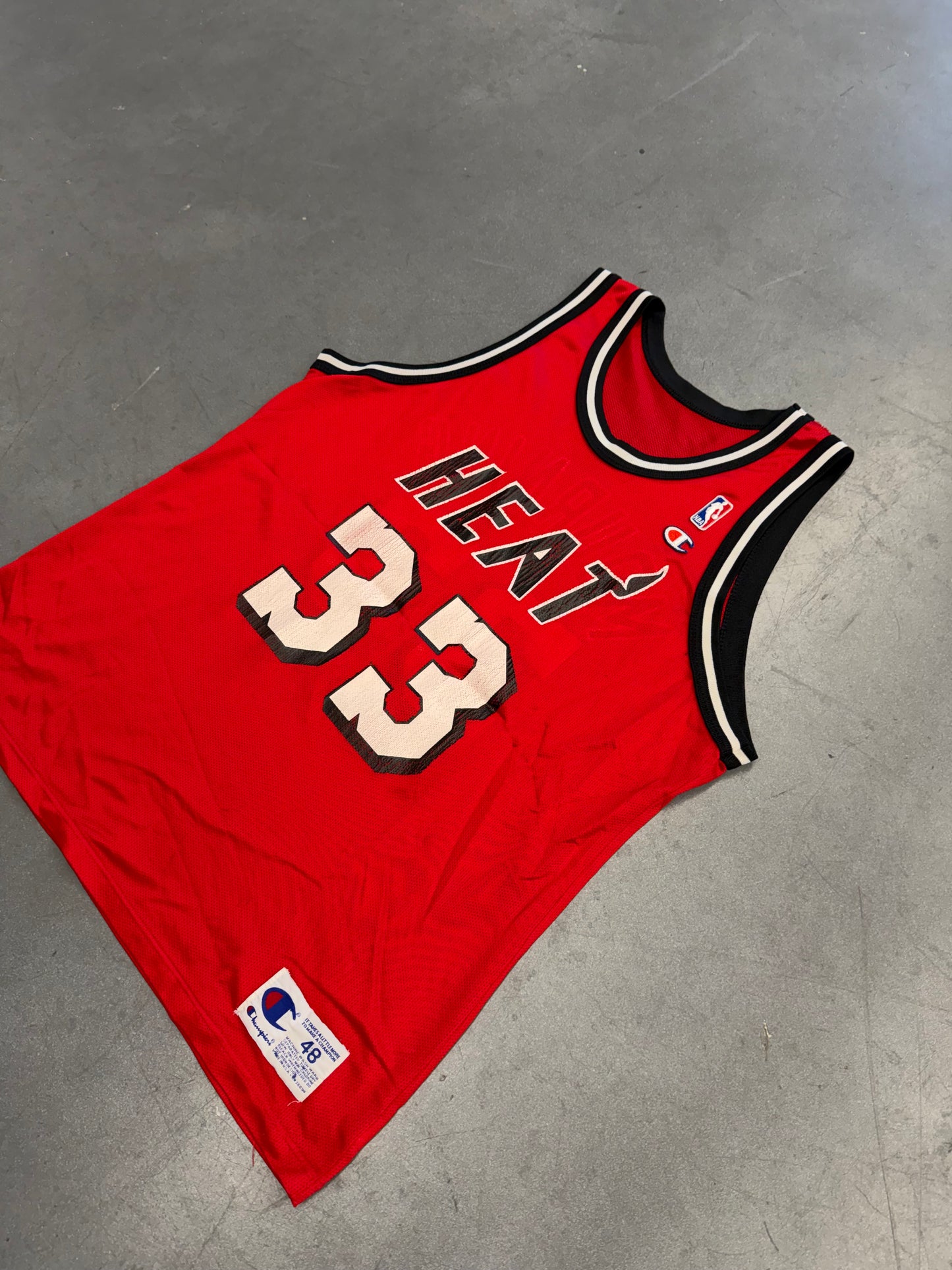 90S MIAMI HEAT NBA ALONZO MOURNING CHAMPION BASKETBALL JERSEY