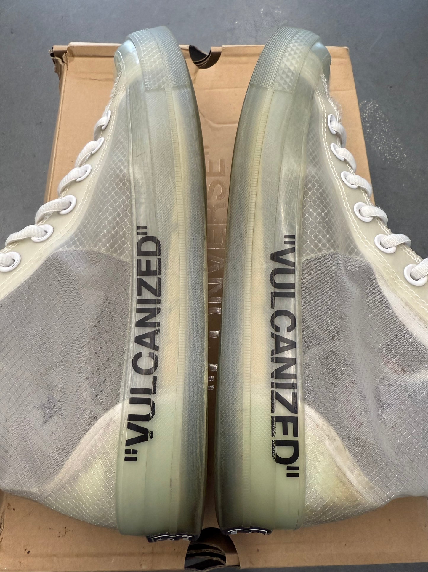 2018 SIZE 8.5 CONVERSE CHUCK 70 OFF-WHITE THE TEN (PRE-OWNED + OG ALL)