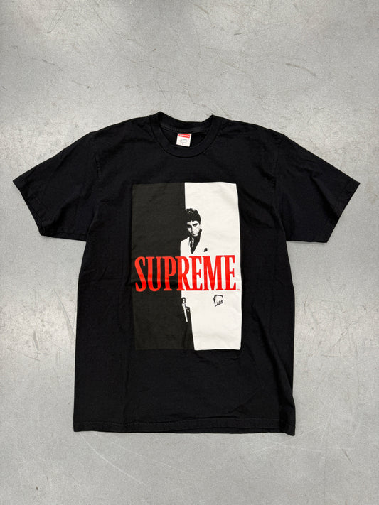 FW17 SUPREME SCARFACE SPLIT TEE - BLACK