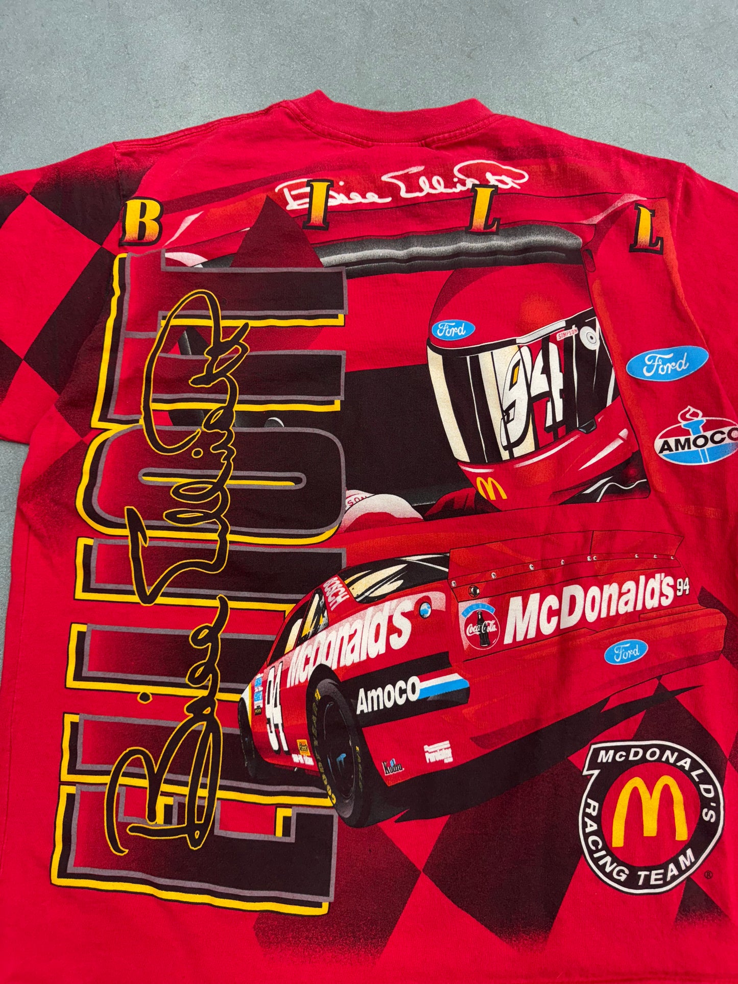 1995 MCDONALDS NASCAR BILL ELLIOTT TEE (KUDZU TAG)