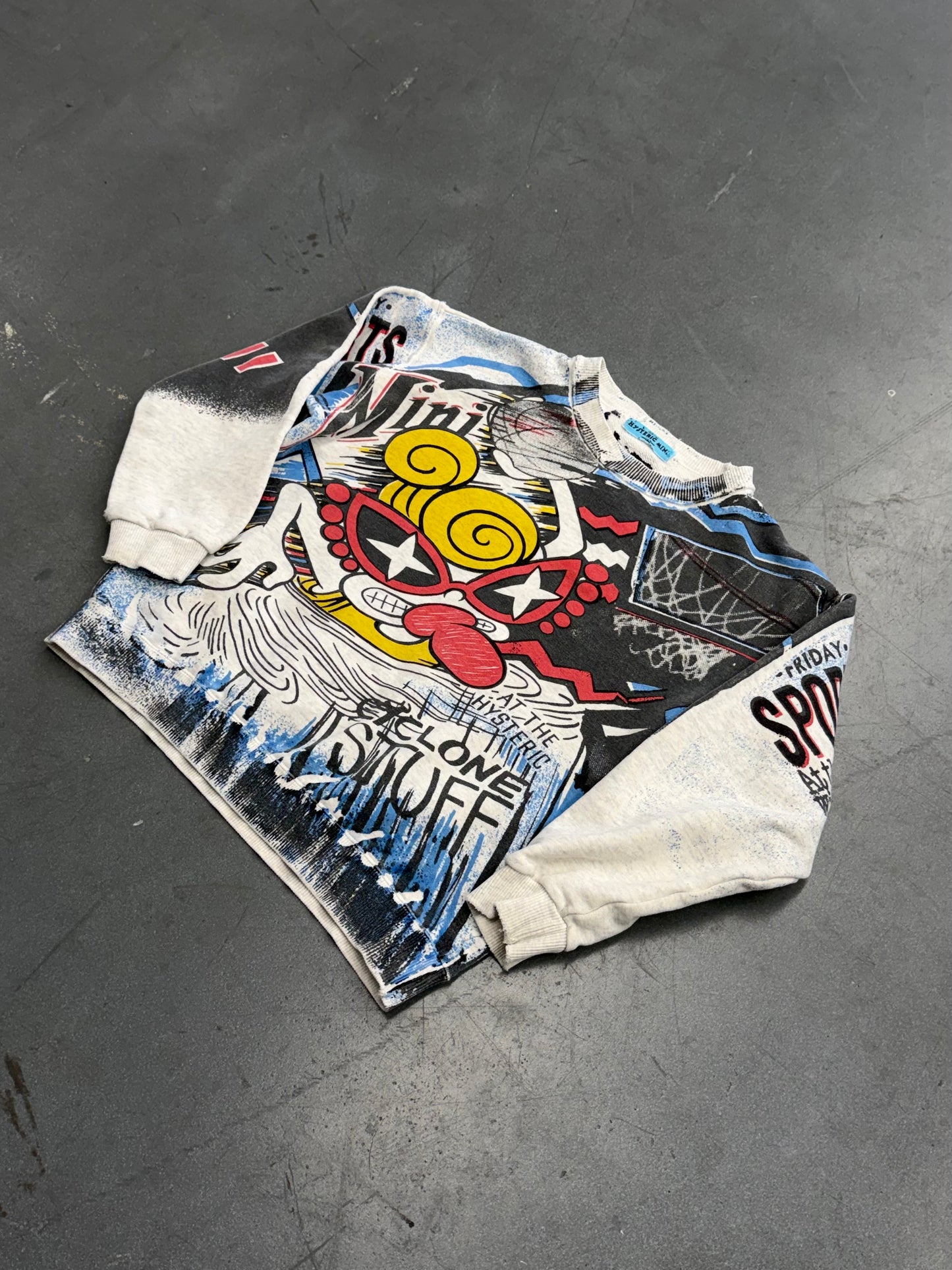 VINTAGE HYSTERIC GLAMOUR MINI ALL OVER PRINT CREWNECK SWEATER