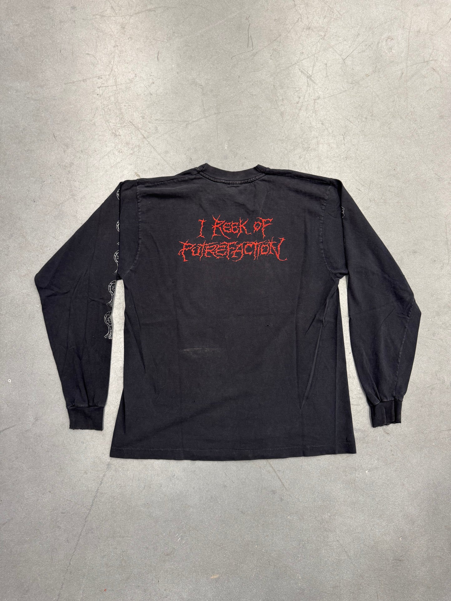 1990 CARCASS SYMPHONIES OF SICKNESS LS BAND TEE (FADED EARACHE TAG)