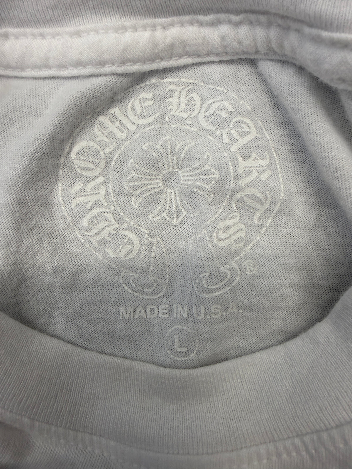 CHROME HEARTS SCROLL POCKET TEE - WHITE