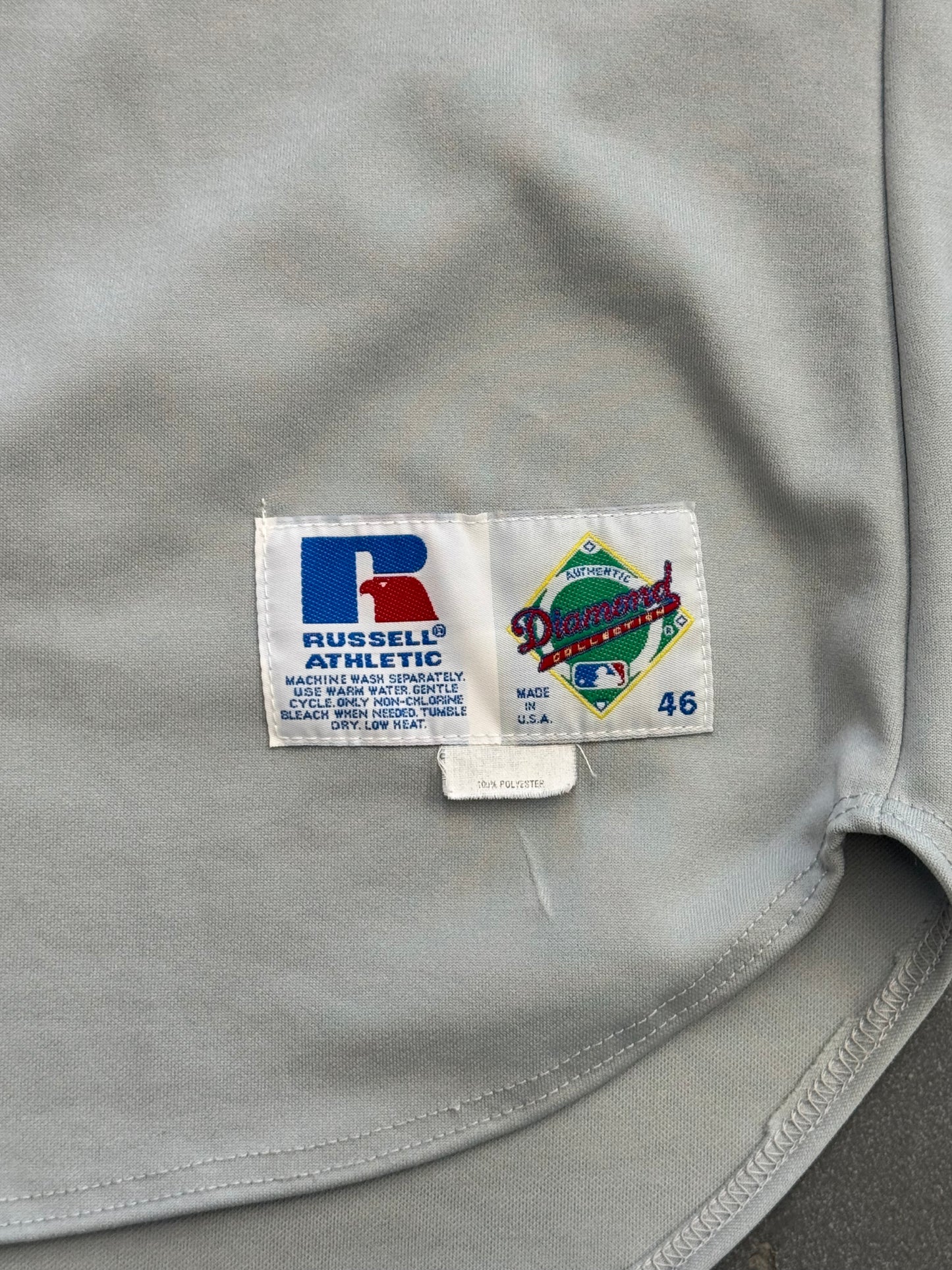 1999-2000 FLORIDA MARLINS DANNY BAUTISTA RUSSELL ATHLETIC DIAMOND COLLECTION BASEBALL JERSEY (46)