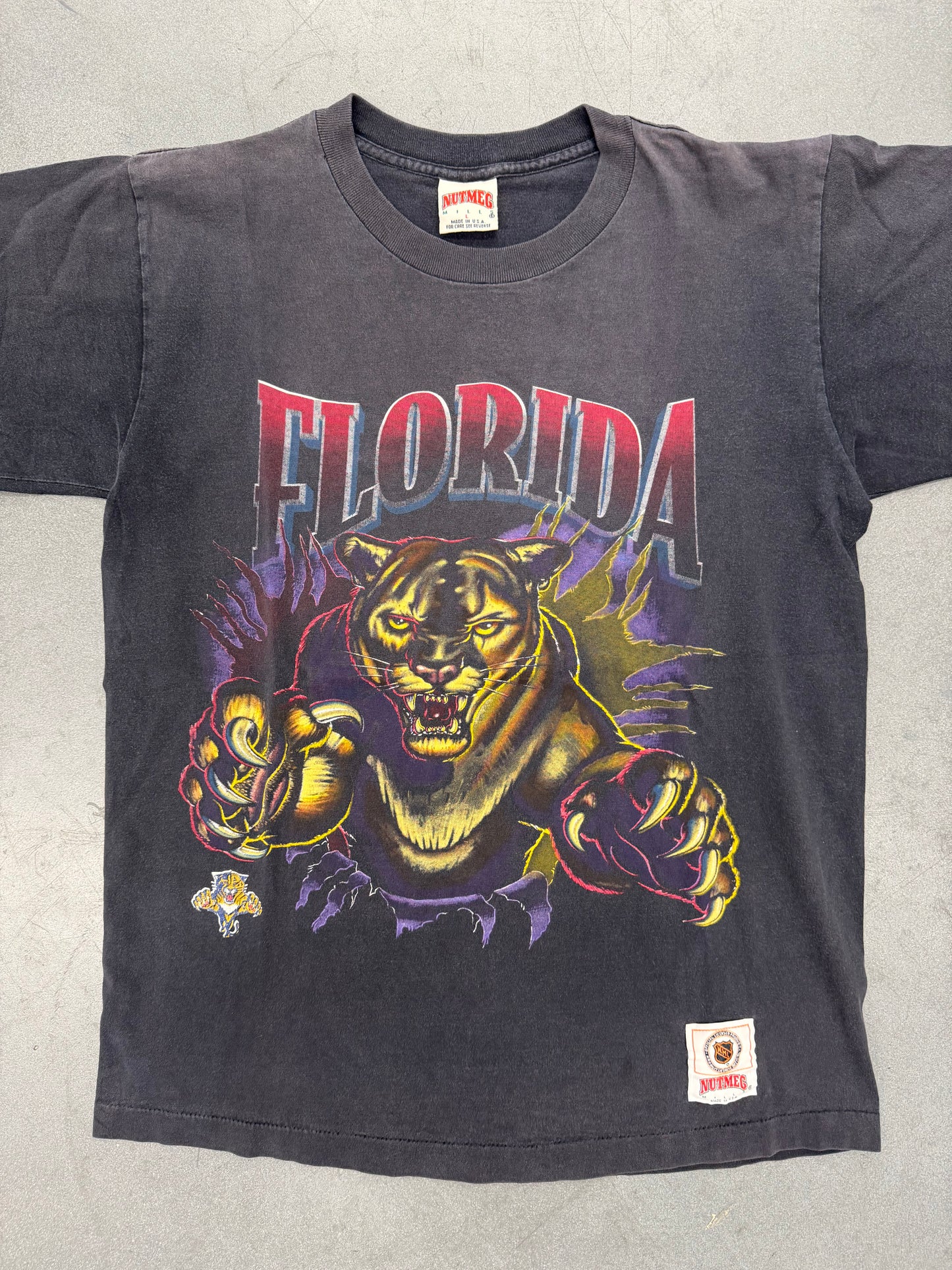 90S NUTMEG MILLS FLORIDA PANTHERS BREAKTHROUGH TEE