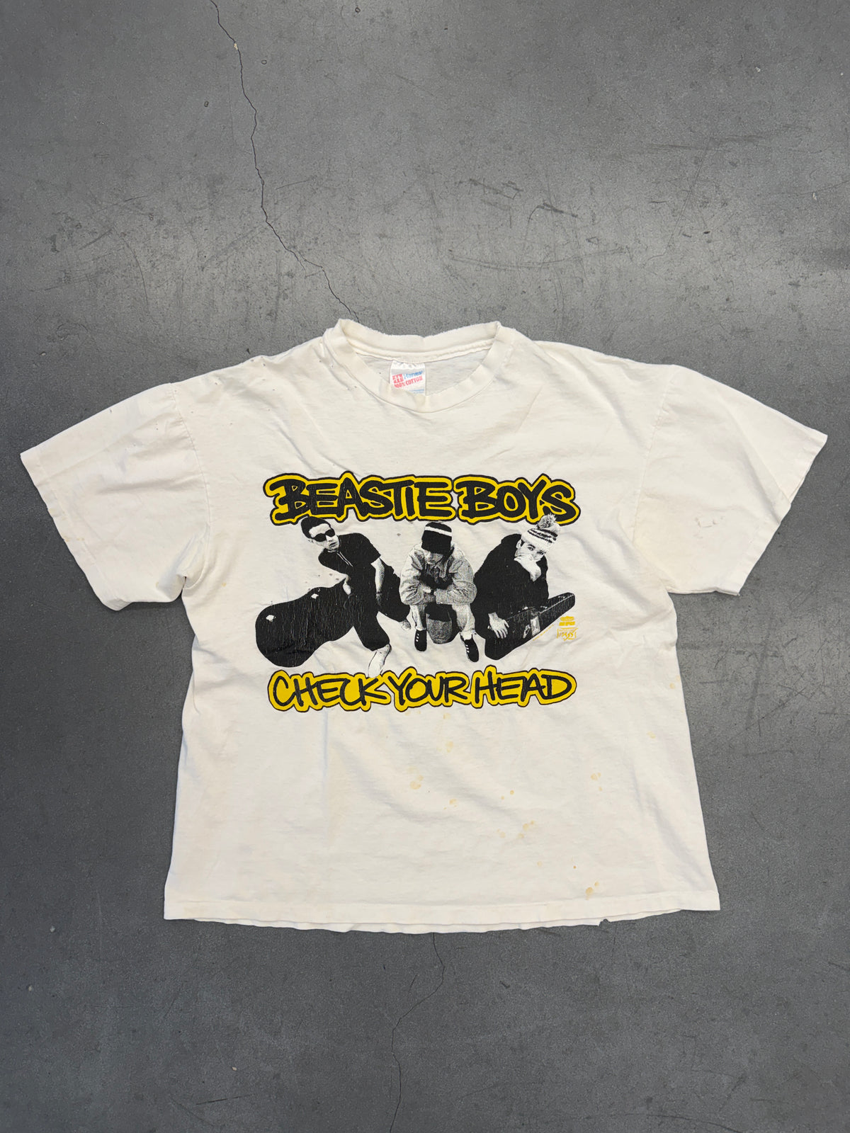 1992 BEASTIE BOYS CHECK YOUR HEAD DISTRESSED TEE (HANES TAG)