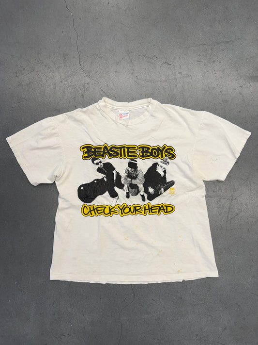 1992 BEASTIE BOYS CHECK YOUR HEAD DISTRESSED TEE (HANES TAG)