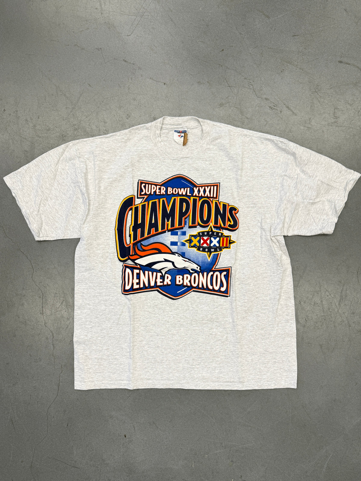 1998 DENVER BRONCOS SUPER BOWL XXXII CHAMPIONS TEE (JERZEES TAG)