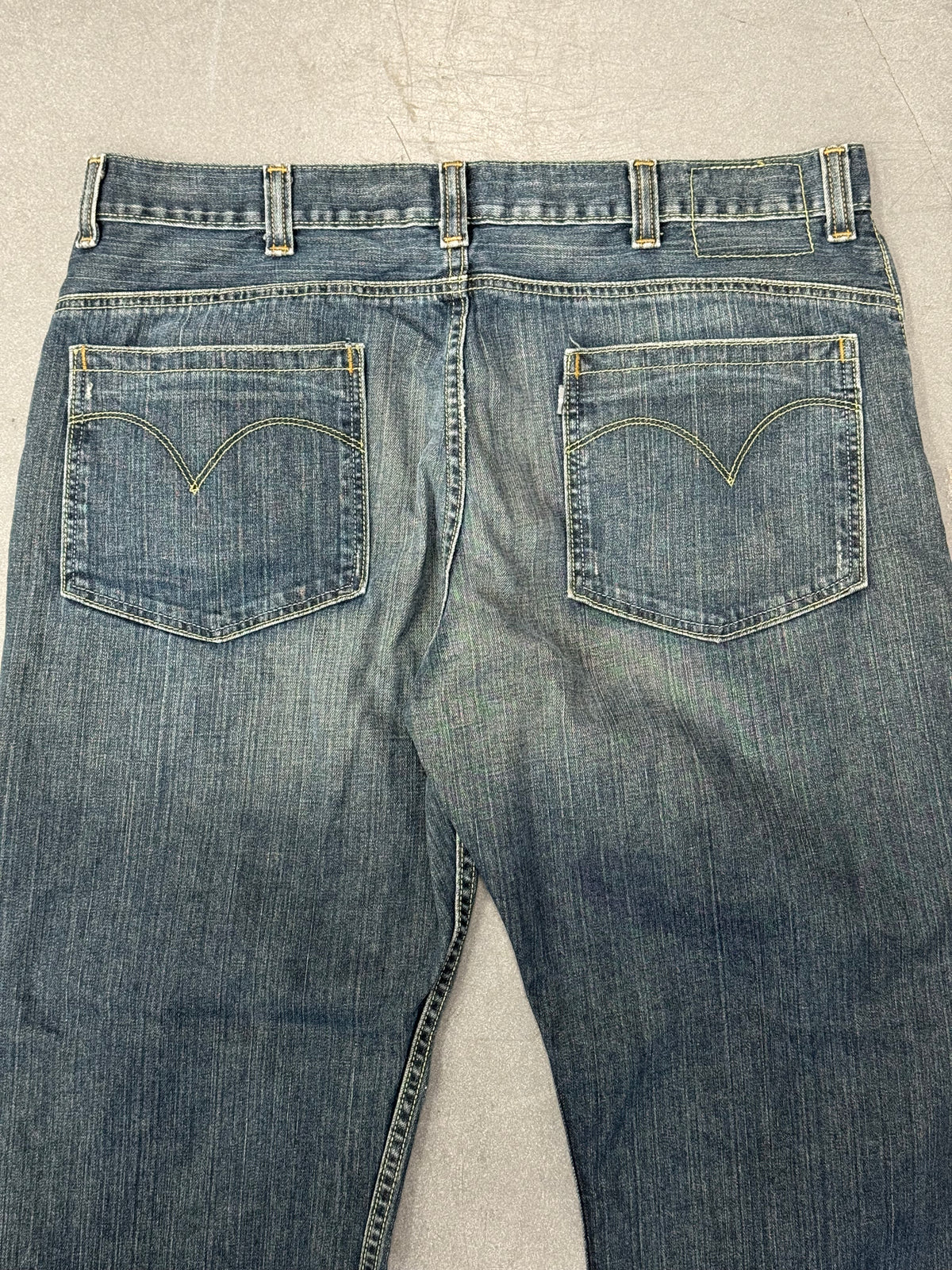 LEVIS SILVER TAB PAINT SPLATTER TRUE BOOT JEANS - 38/32