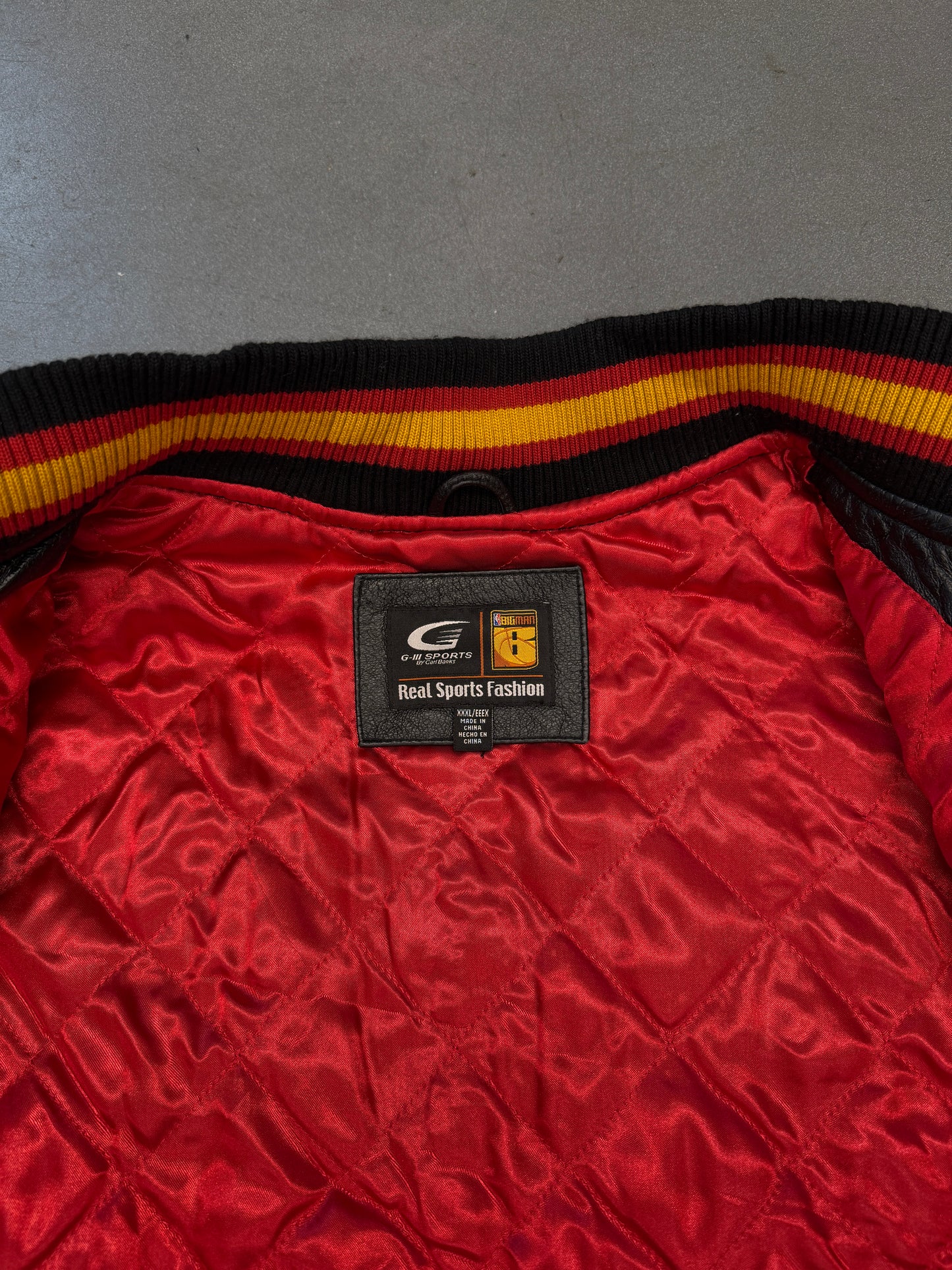 2006 MIAMI HEAT NBA CHAMPIONS LEATHER JACKET (REAL SPORTS FASHION TAG)