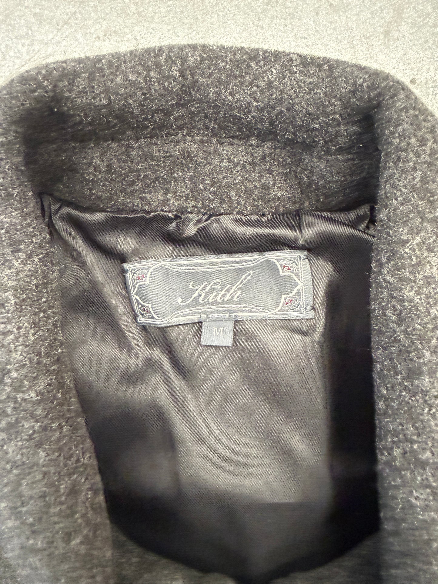 KITH FELTED JERSEY LANE COACHES JACKET - HEATHER CHARCOAL
