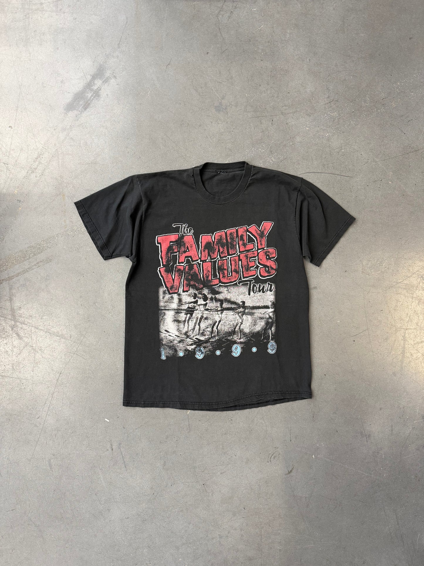 1999 FAMILY VALUES TOUR DMX/METHODMAN TEE (PULLED TAG)