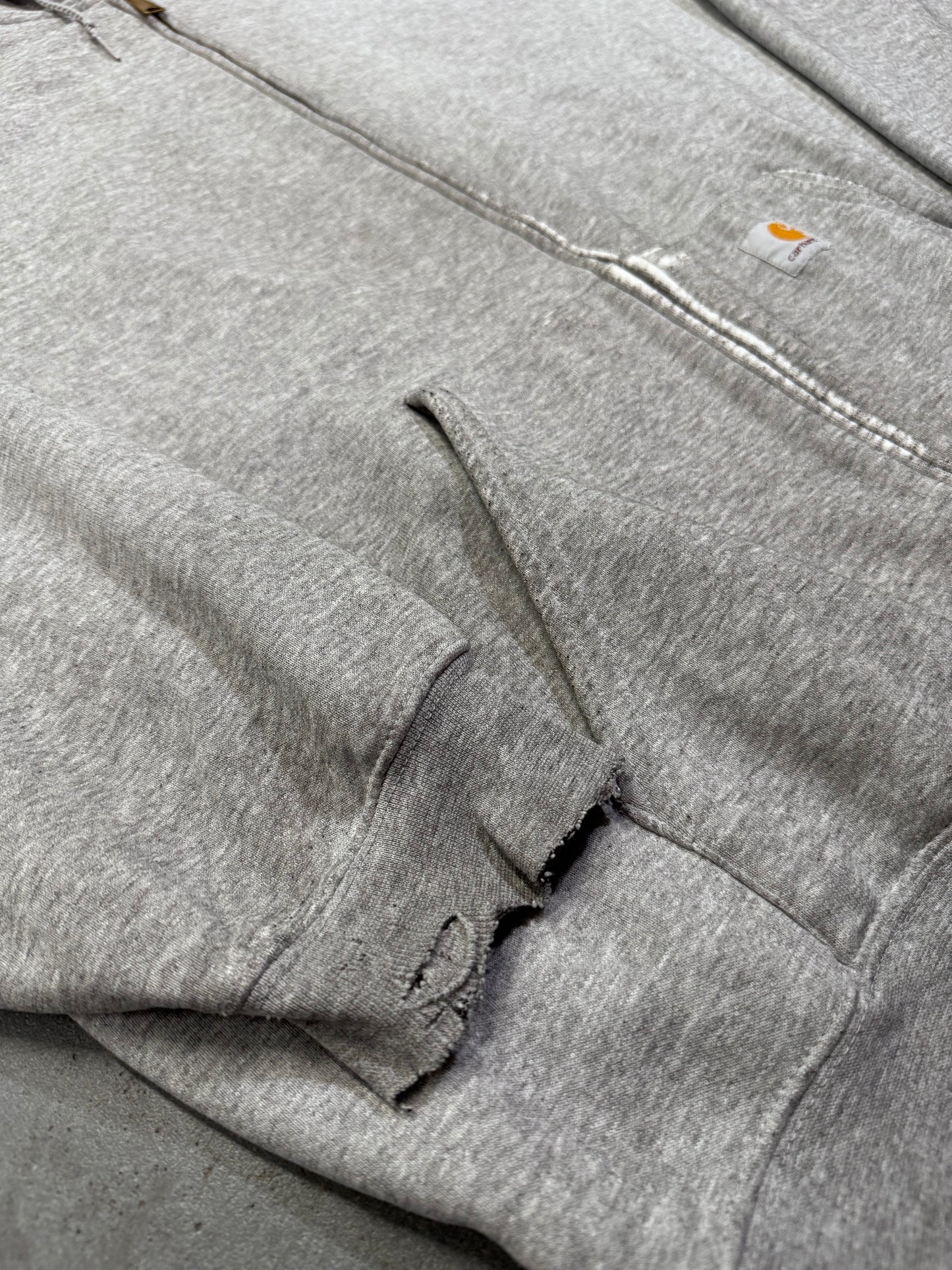2000'S CARHARTT FULL ZIP HOODIE - GRAY 2XL