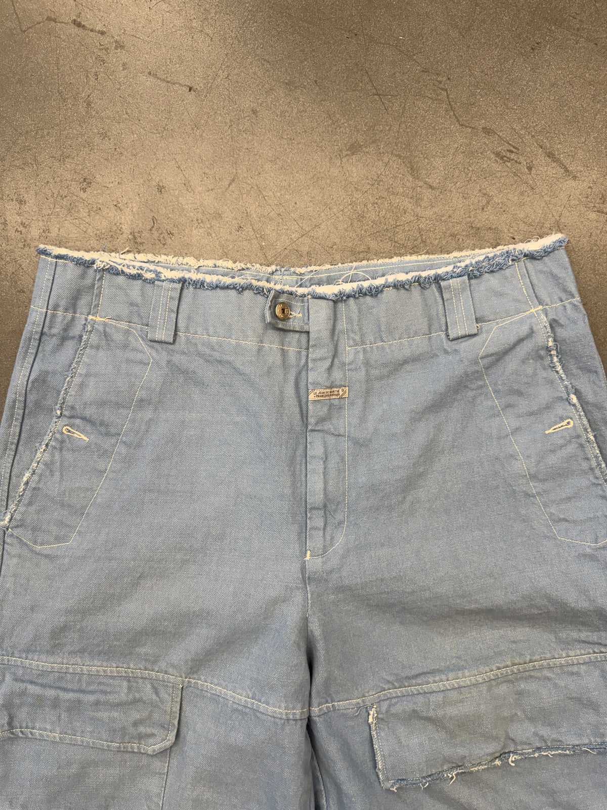 Y2K MARITHE FRANCOIS GIRBAUD DENIM SHUTTLE PANTS - LIGHT BLUE