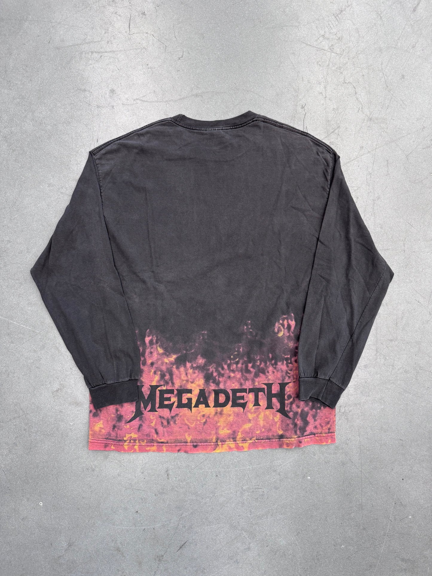 00'S MEGADEATH FLAME SKULL LS TEE (AAA TAG)