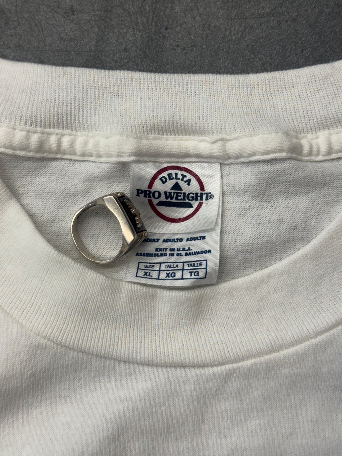 1999 "SUCH A NICE DAY, PLEASE DON'T FUCK IT UP." SMILEY FACE TEE (DELTA TAG)