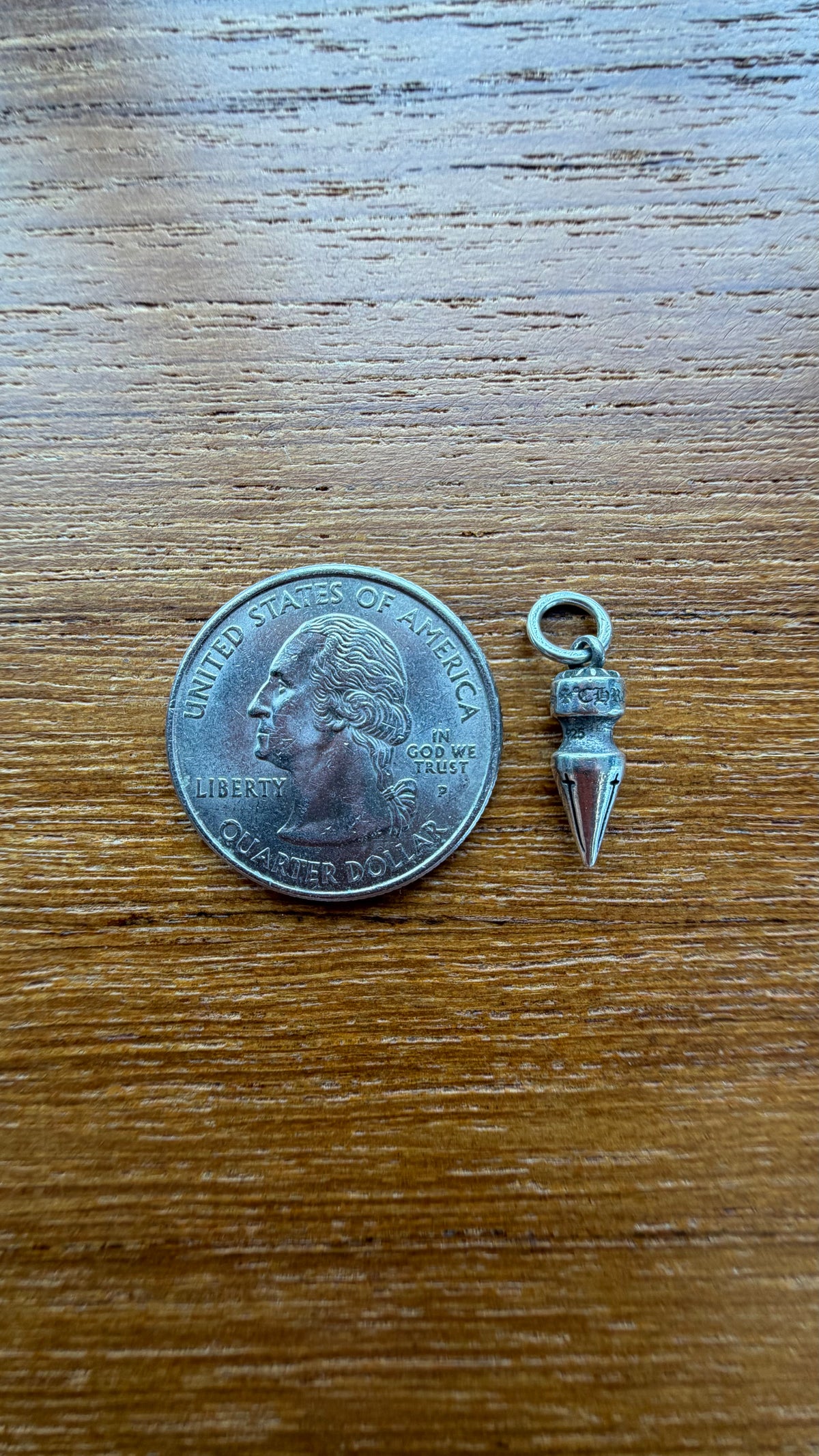 CHROME HEARTS TINY SPIKE SILVER PENDANT