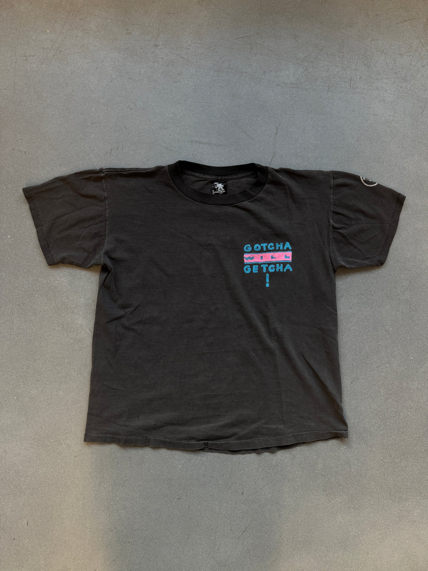 1987 "GOTCHA WILL GETCHA!" MULLET TEE (GOTCHA TAG)
