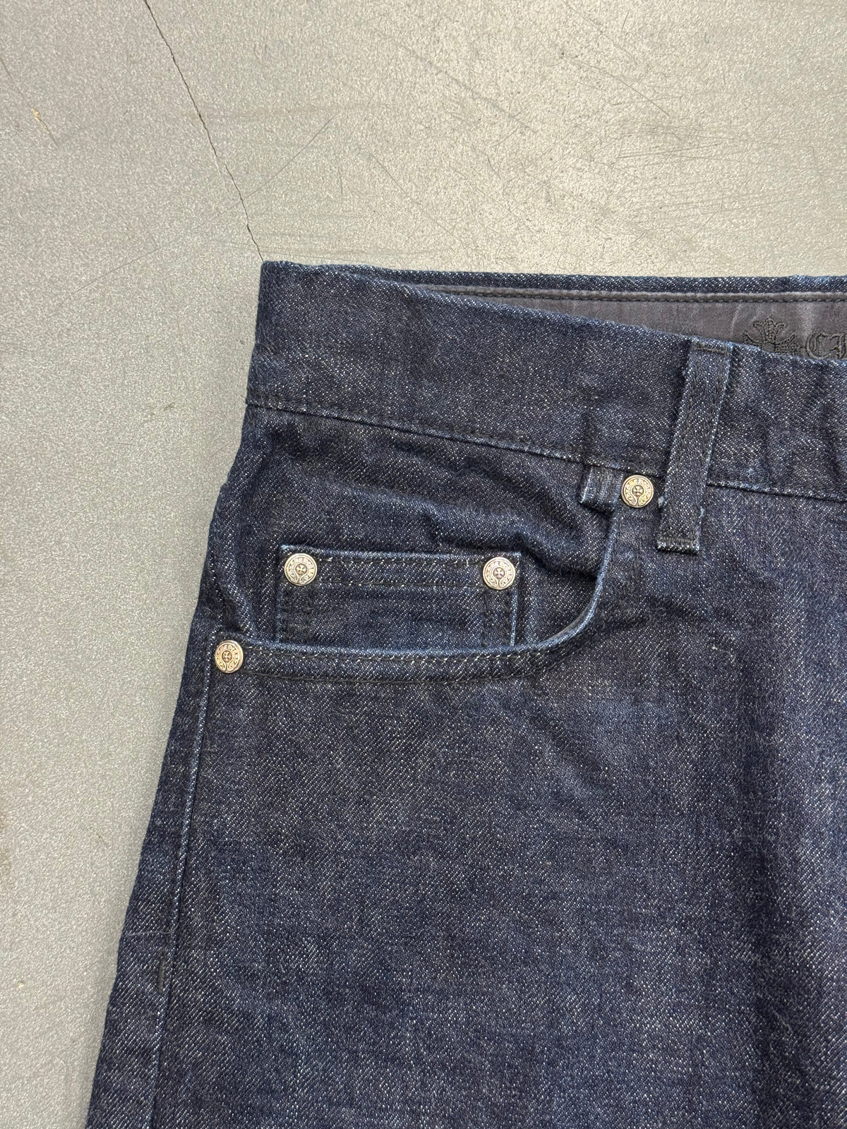 CHROME HEARTS KS RAW DENIM JEANS