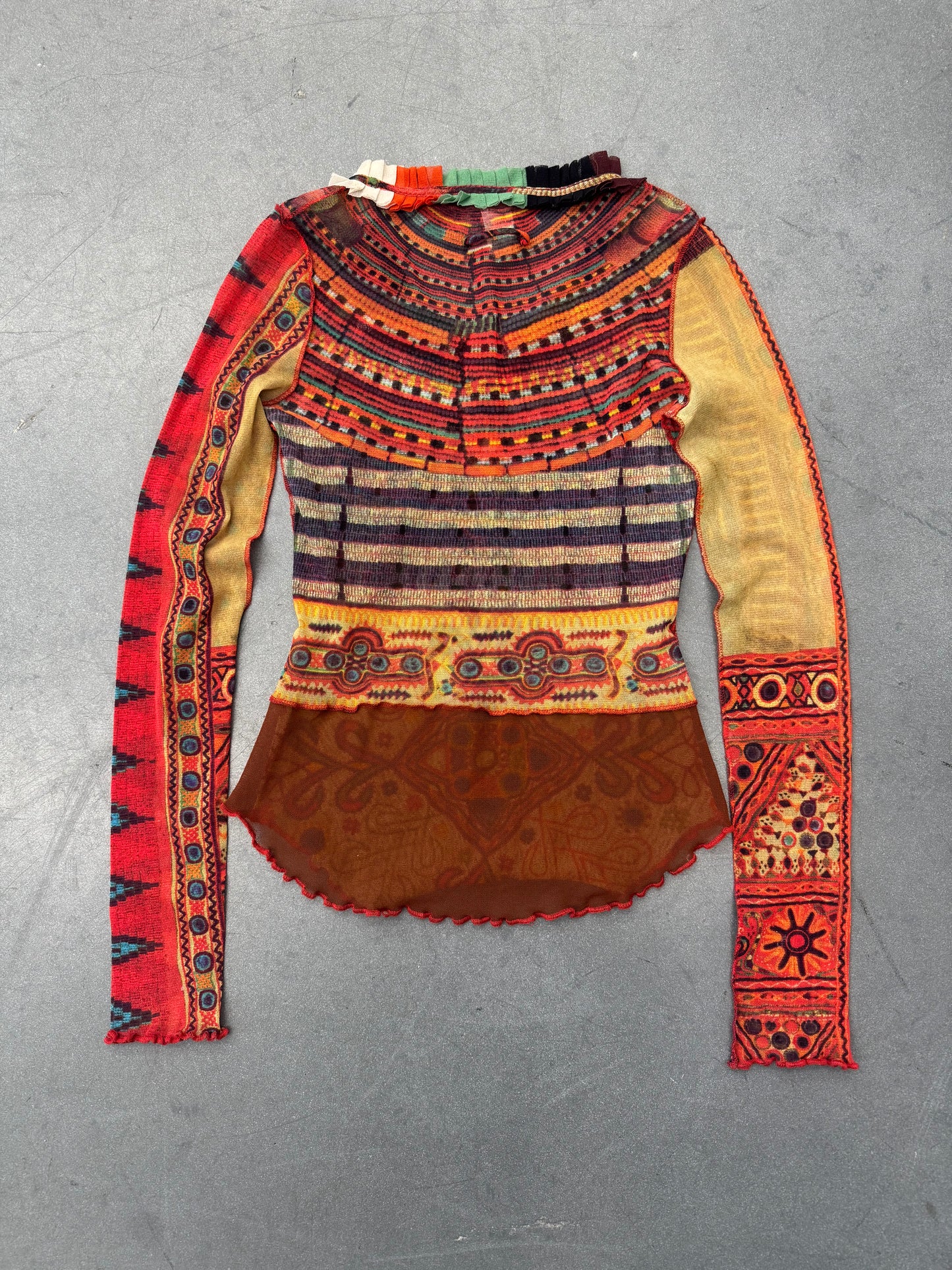 SS94 JEAN PAUL GAULTIER 'LES' TATOUAGES' MESH EMBELLISHED TOP