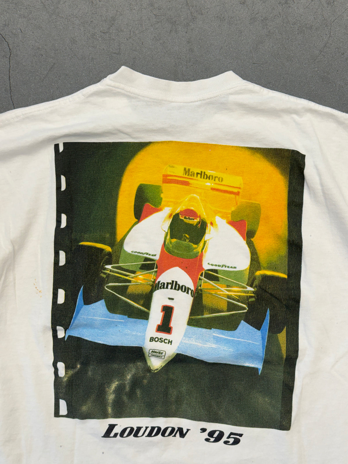 1995 MARLBORO TEAM PENSKE LOUDON F1 CAR POCKET TEE (AMERICAN BORN TAG)