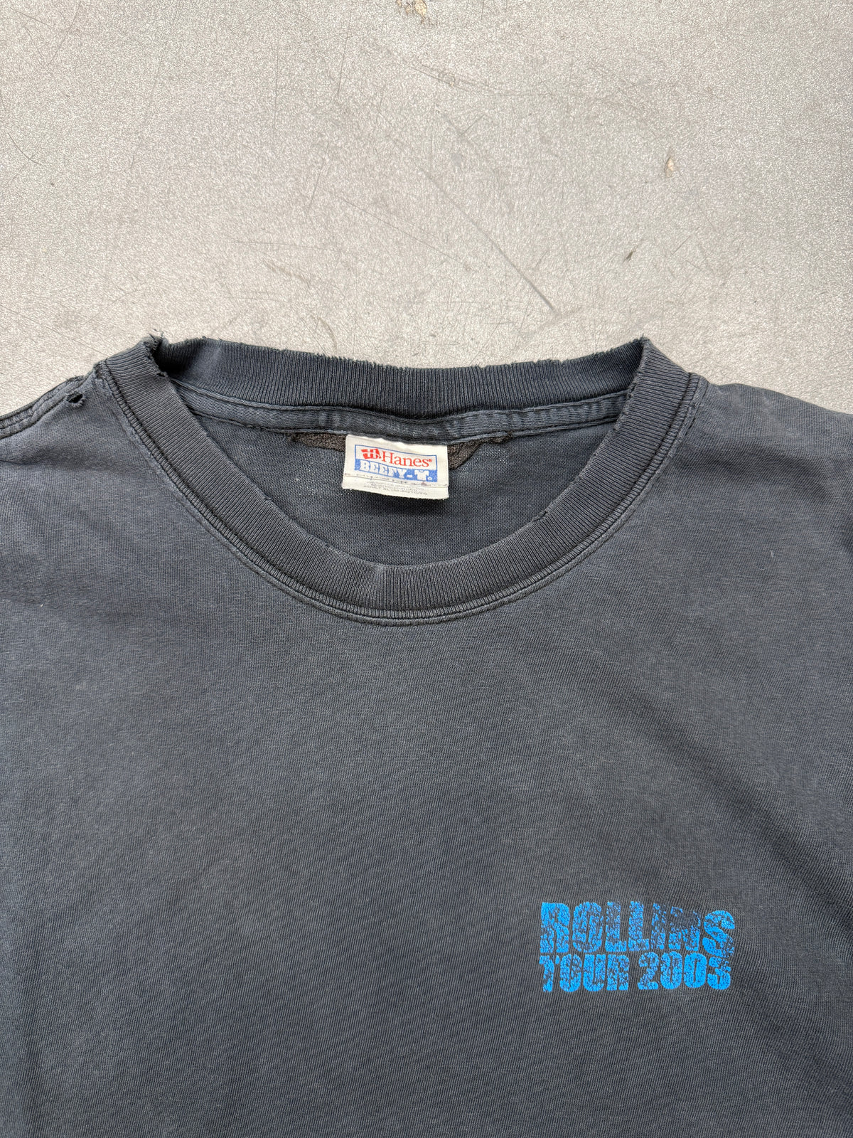 2003 BLACK FLAG ROLLINS TOUR "MANIC ON A MISSION" TEE (HANES TAG)
