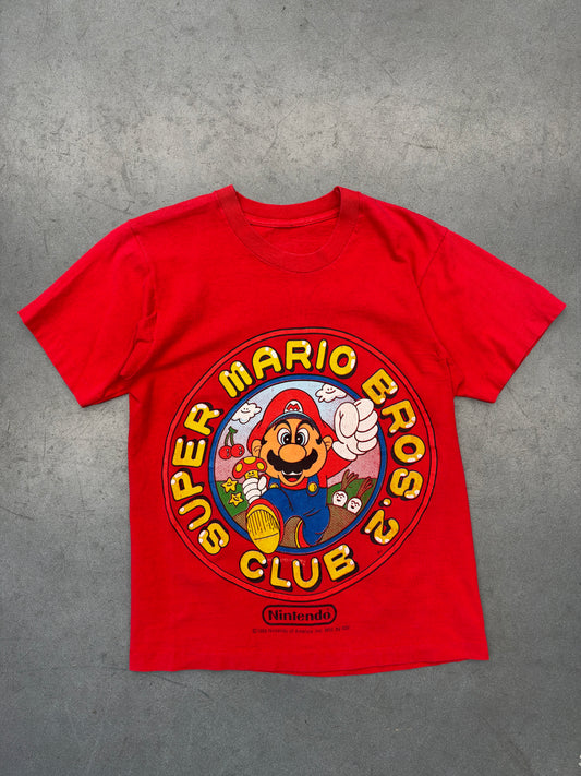 1988 NINTENDO SUPER MARIO BROS 2 CLUB TEE (PULLED TAG)