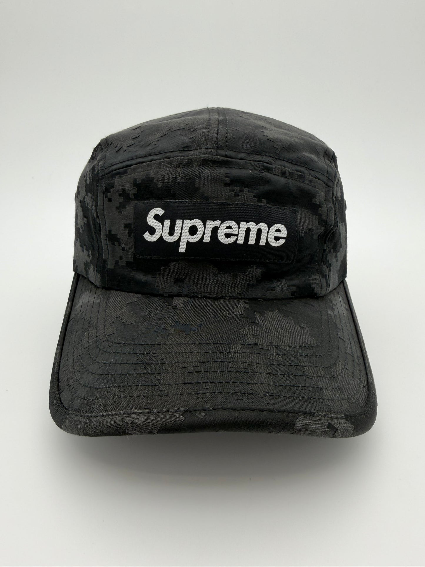 SS20 SUPREME SATIN DIGI CAMO CAP - BLACK