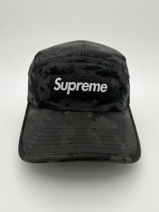 SS20 SUPREME SATIN DIGI CAMO CAP - BLACK