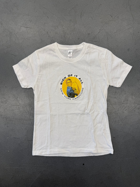 Y2K YOUTH SICK OF IT ALL NEW YORK HARDCORE ROSIE THE RIVETER TEE (GAZIANI TAG)