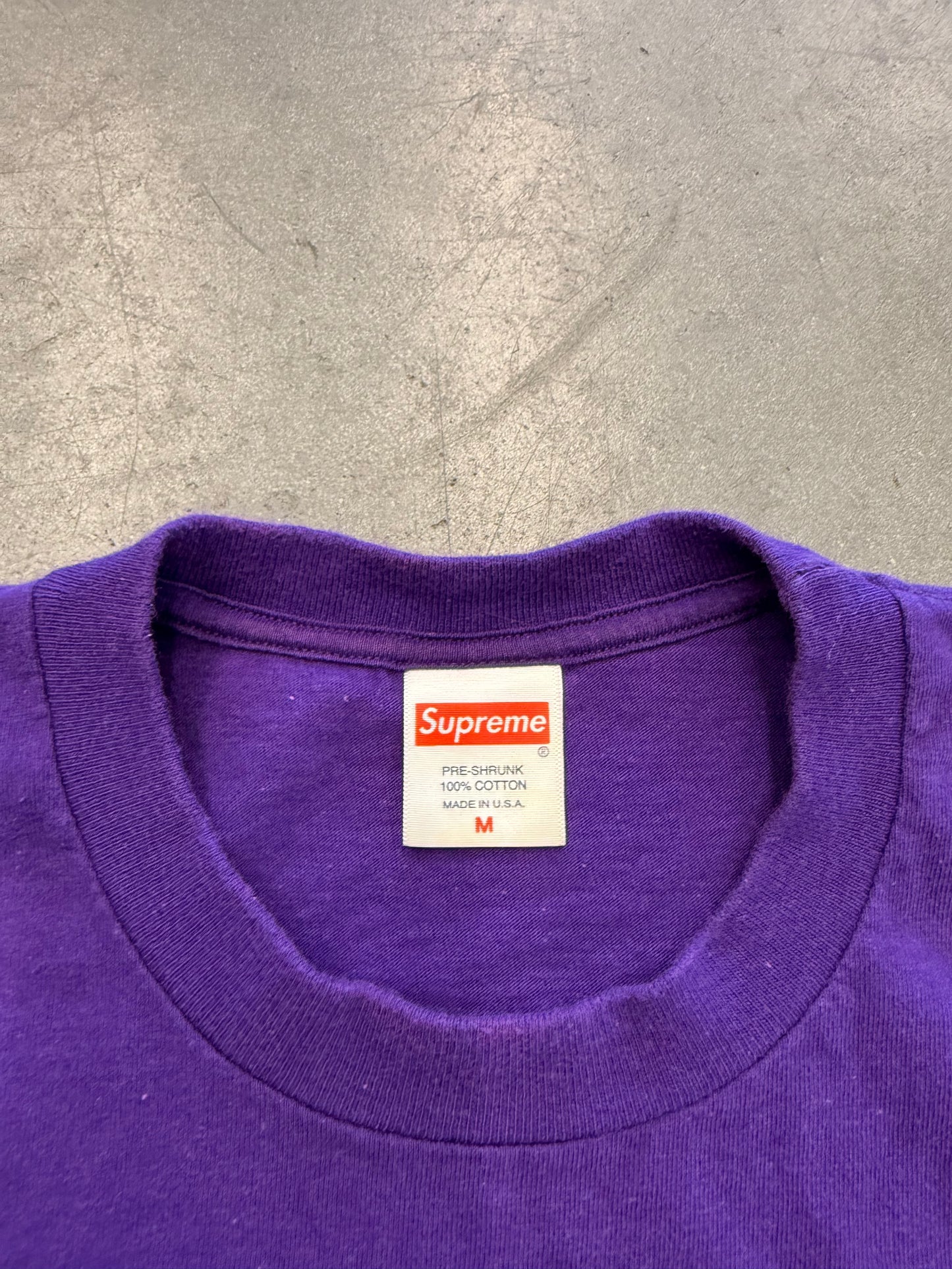 FW20 SUPREME CROSS BOX LOGO TEE PURPLE